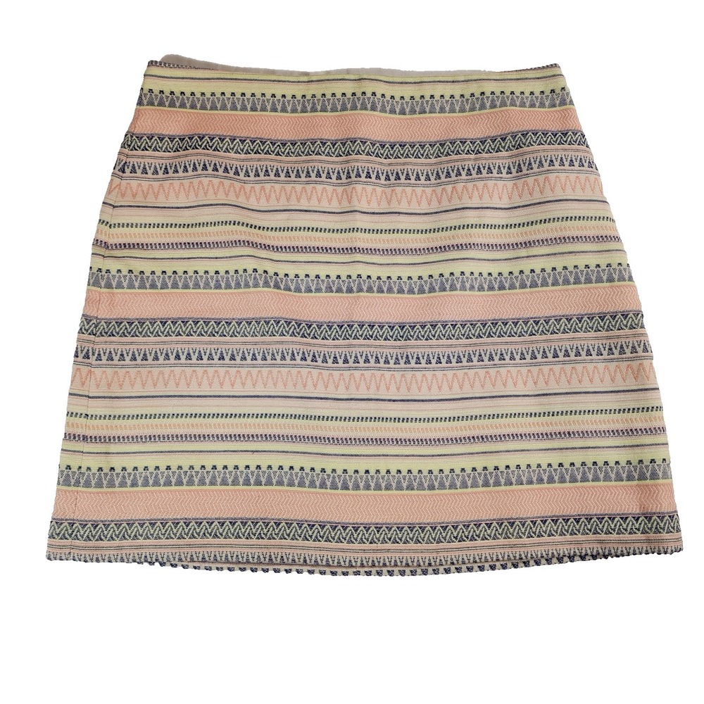 Loft Womens 10P Striped Short Skirt Spring Career Wear